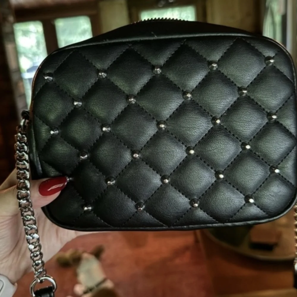 Rebecca Minkoff Black Quilted Crossbody Bag - Picture 1 of 6